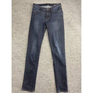 Dish Jeans Womens 26x32 Blue Straight & Narrow Dark Wash Stretch Denim Classic